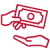 Icon_attraktive_Verguetung Icon - eine Hand übergibt Geld an die andere Hand